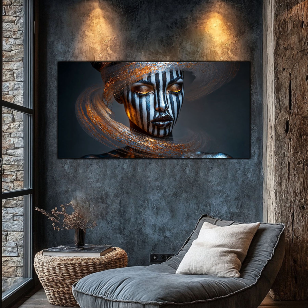 Tablou Sticla Securizata – Tablou Elegant pt Dormitor si Living - Dark StarDust No07