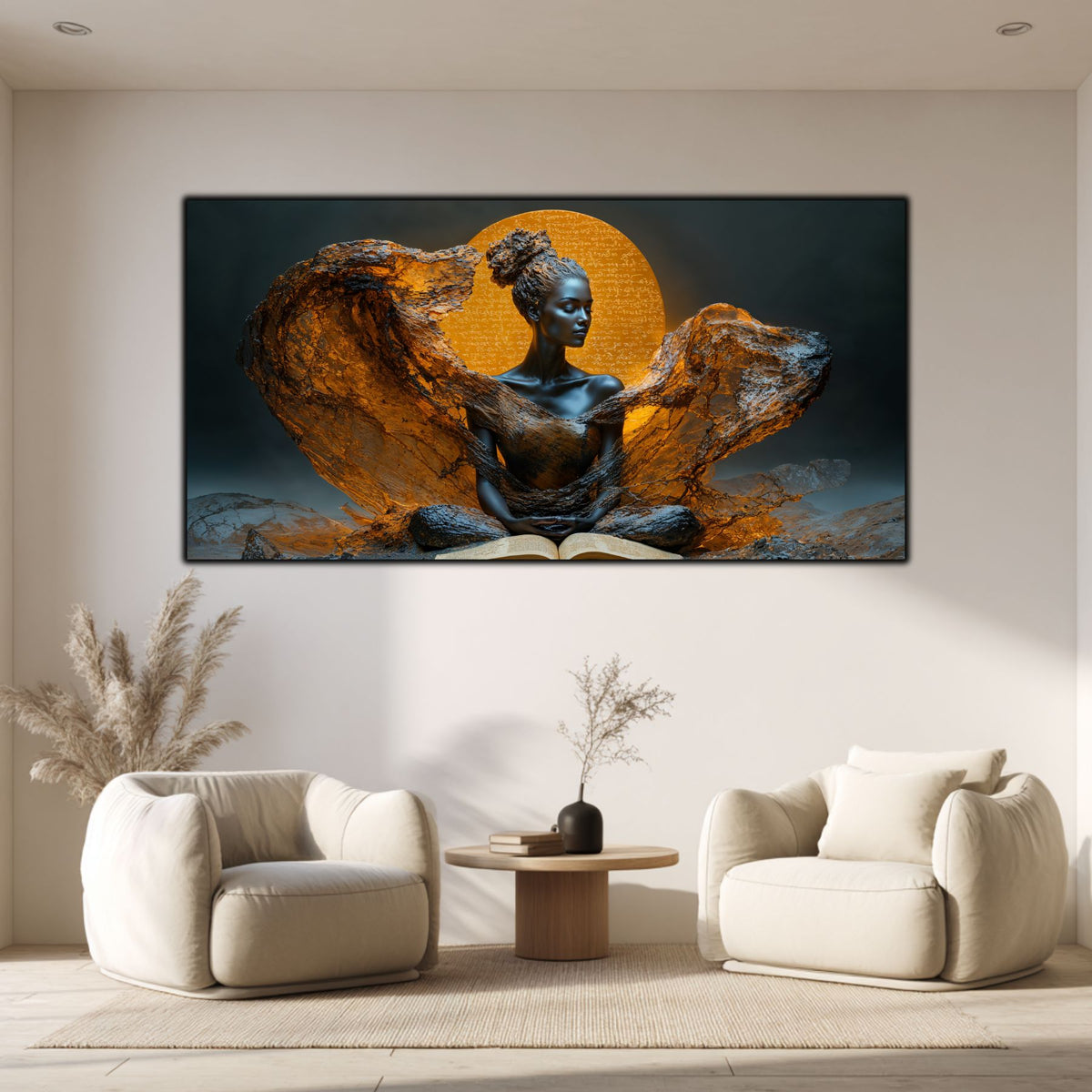Tablou pentru living – Written in Gold | Sacred Stillness