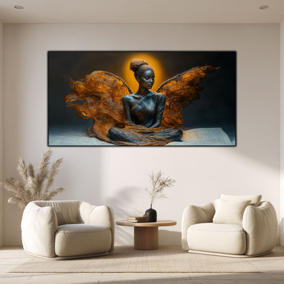 Tablou pentru living – Halo of Ash | Sacred Stillness