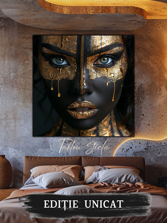 Tablou living elegant Fara Marturisire din sticla securizata 4mm - mockup detaliu 2