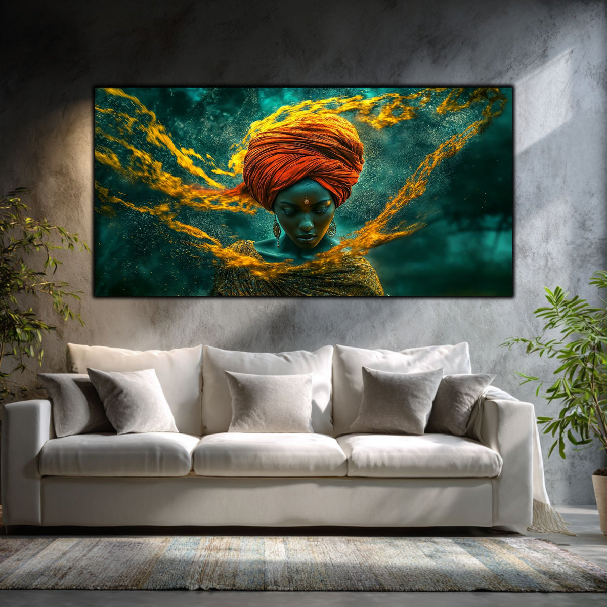 Tablou Portret Meditativ – Paza pulberii de rubin
