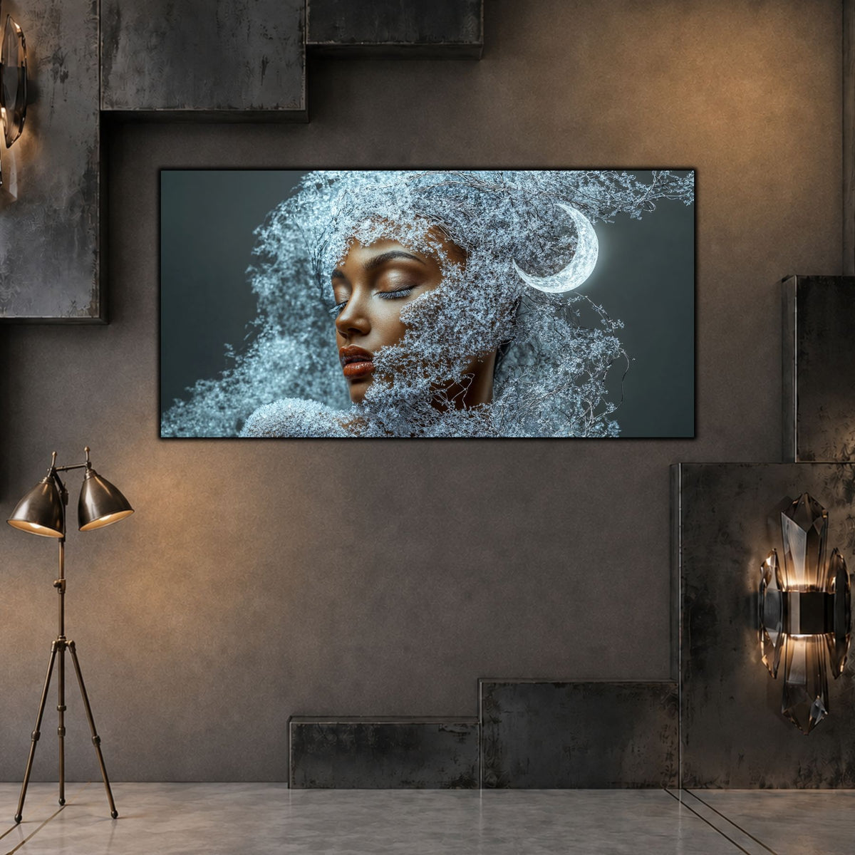 Tablou Decorativ Living Semiluna din Tăcere