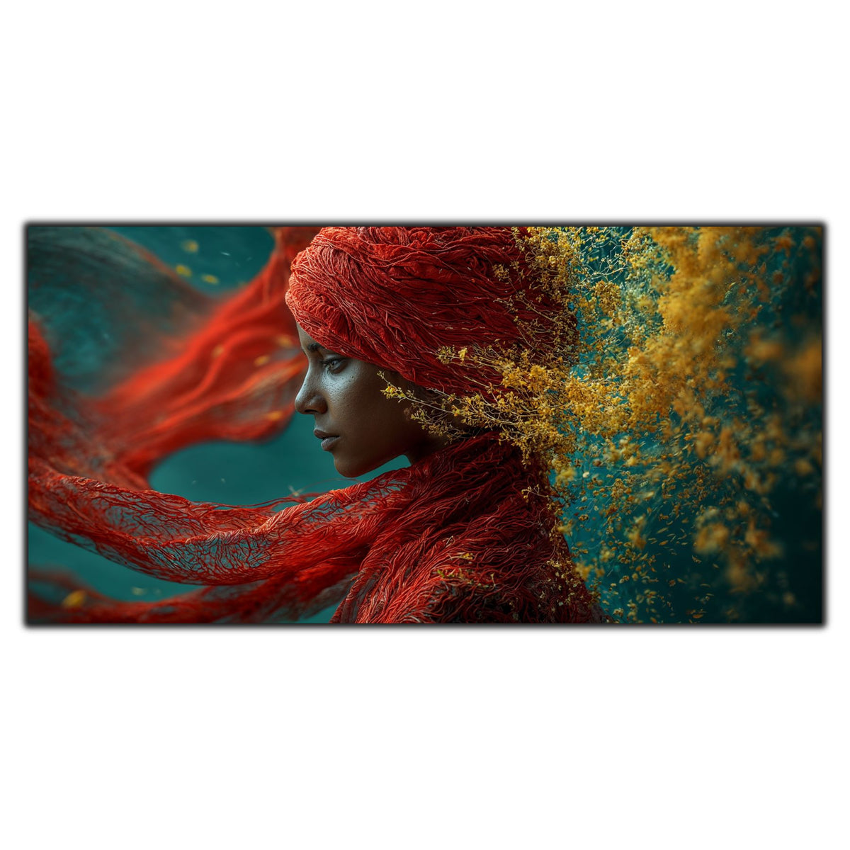 Tablou Dormitor Elegant – Crimson Unfolding