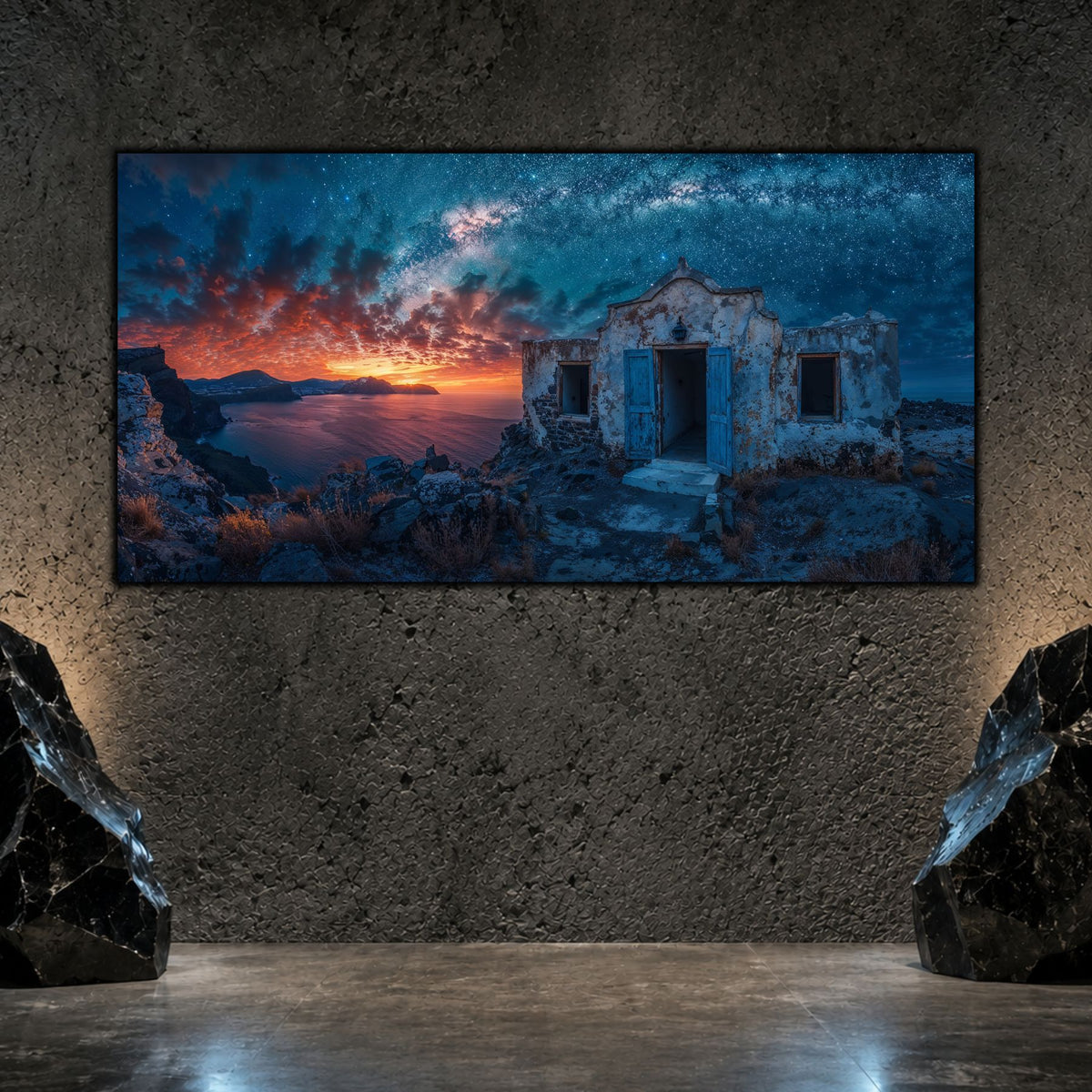 Tablou Living Sticlă – Ember Ruins