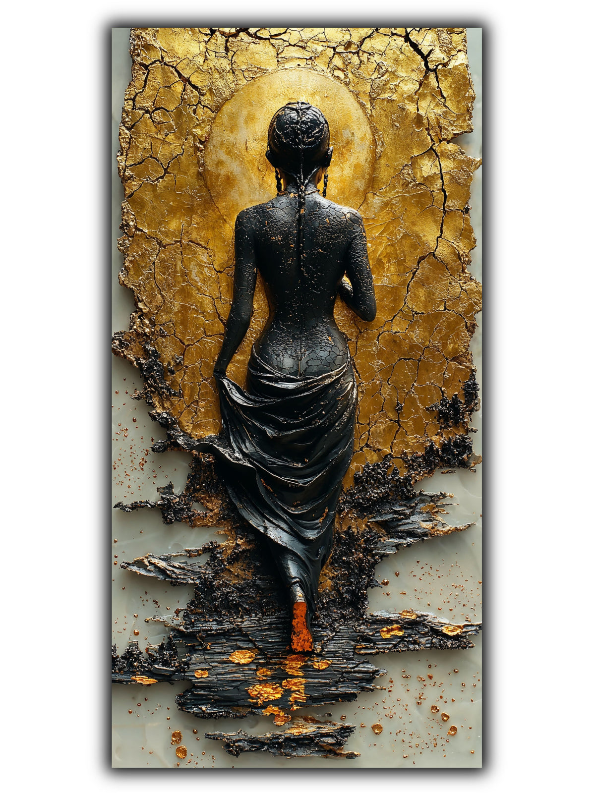 tablou living pe sticlă Sfărâmare – artwork original