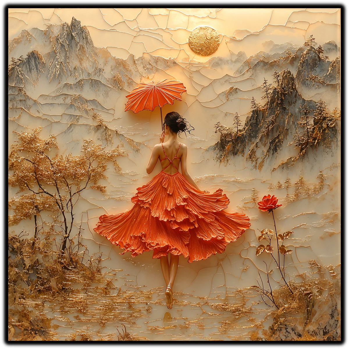 Tablou pentru sufragerie – The Gold Within | Fragments of Becoming