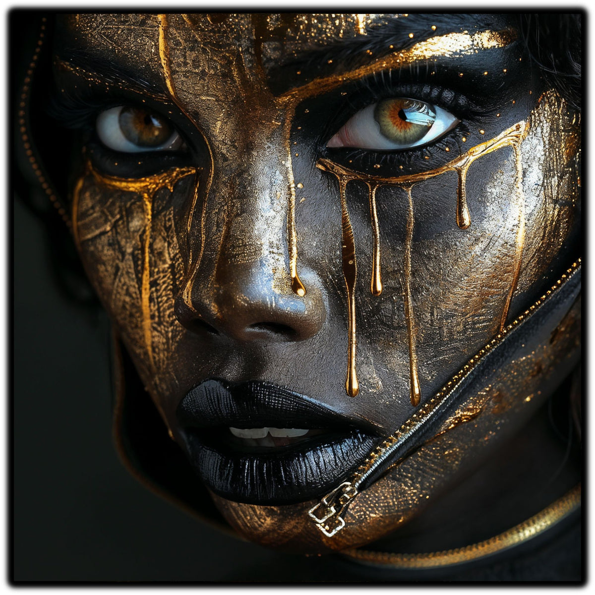 Tablou sufragerie mare Ritual of the Gaze sticla 4mm - mockup vedere 6
