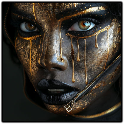 Tablou sufragerie mare Ritual of the Gaze sticla 4mm - mockup vedere 6