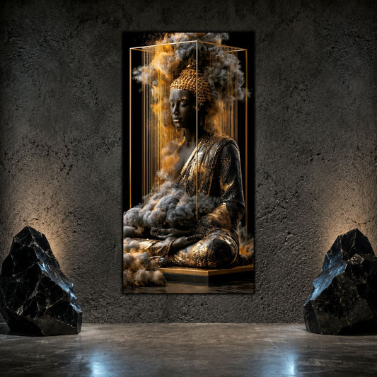 Tablou Abstract Modern – Paza ploii de aur