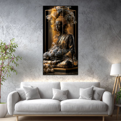 Tablou Abstract Modern – Paza ploii de aur