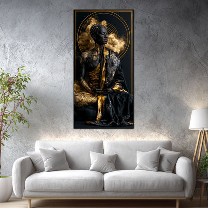 Tablou Abstract Modern – Paza cercurilor de aur