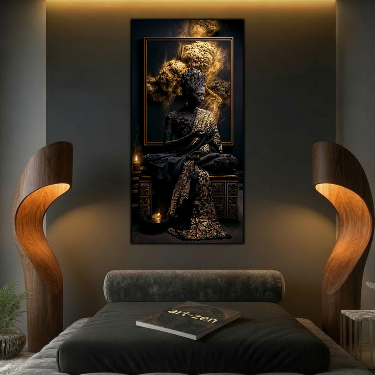Tablou Abstract Modern – Paza flăcării de ambră