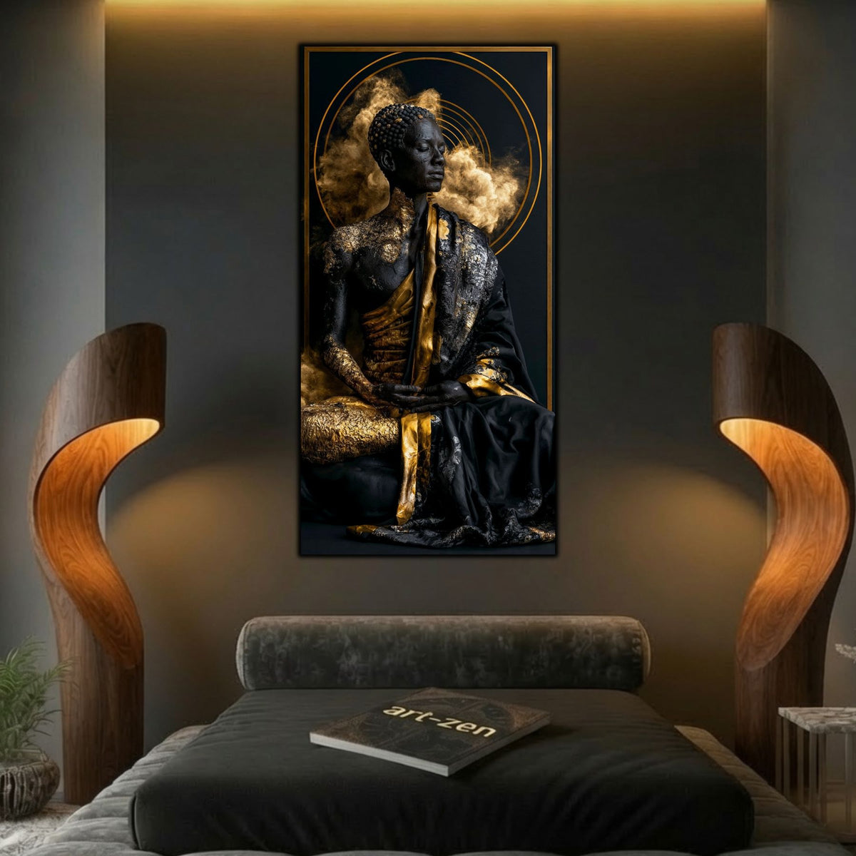 Tablou Abstract Modern – Paza cercurilor de aur