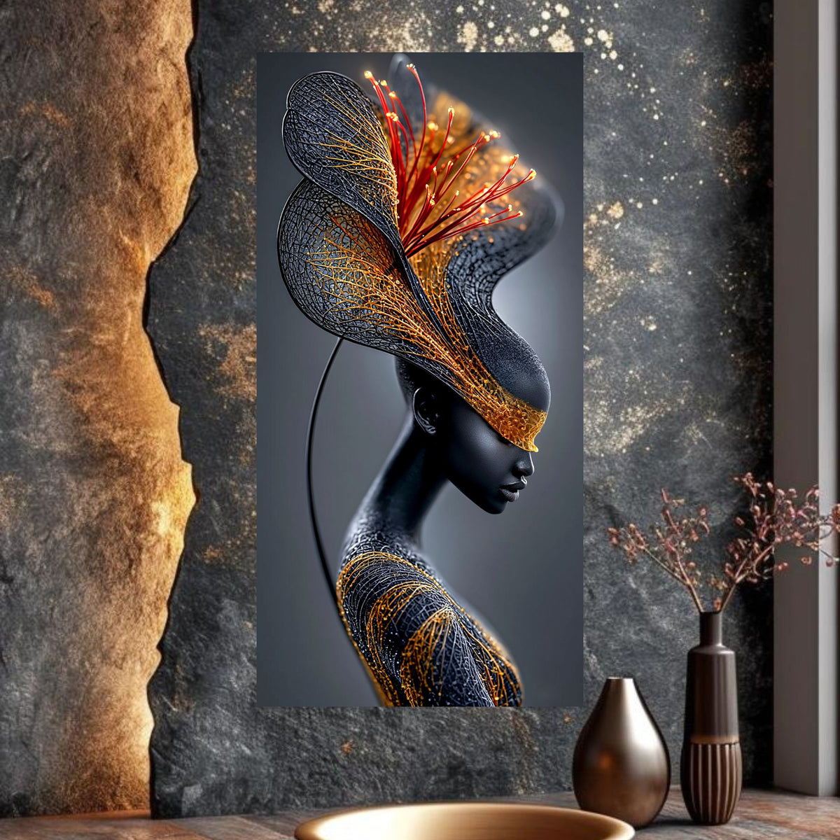 Tablou Abstract Living – Golden Current
