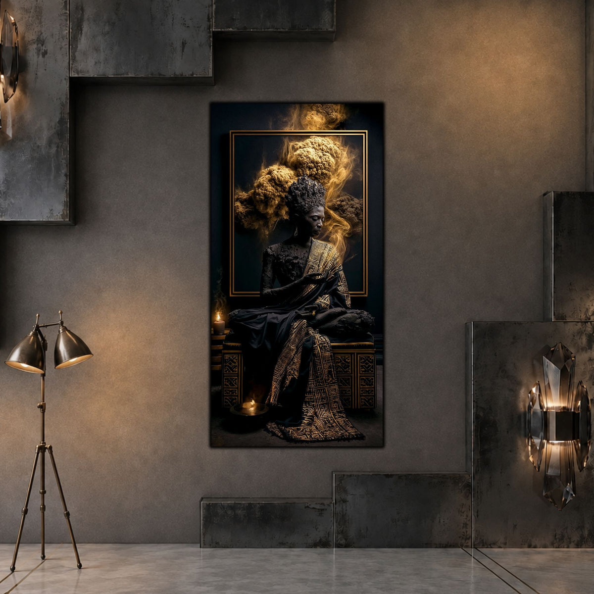 Tablou Abstract Modern – Paza flăcării de ambră