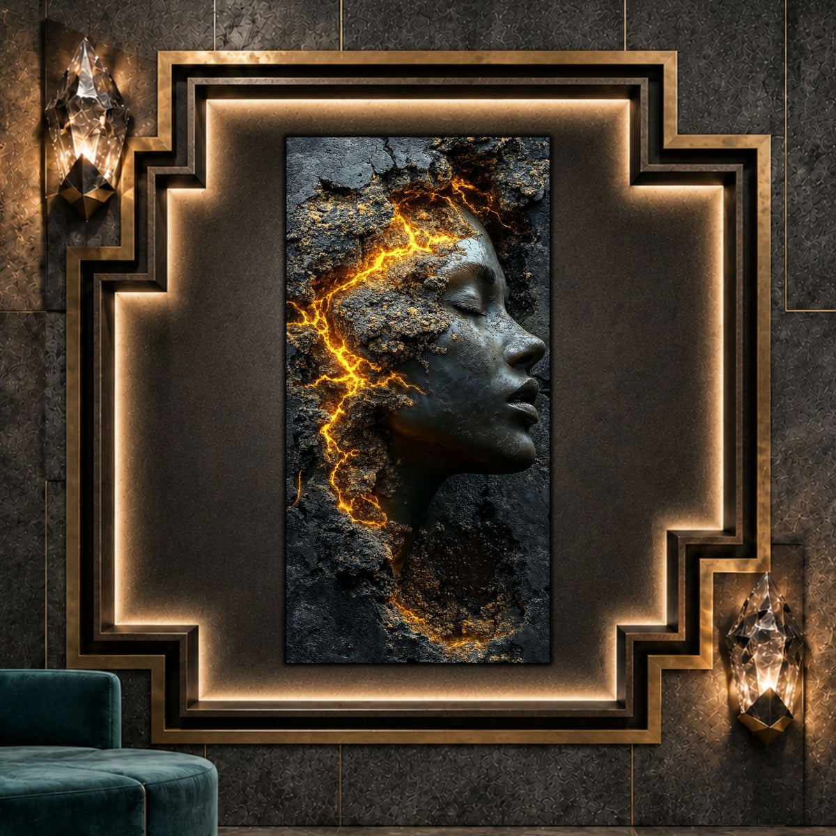 Tablou Modern Living – Aurul dintre fisuri