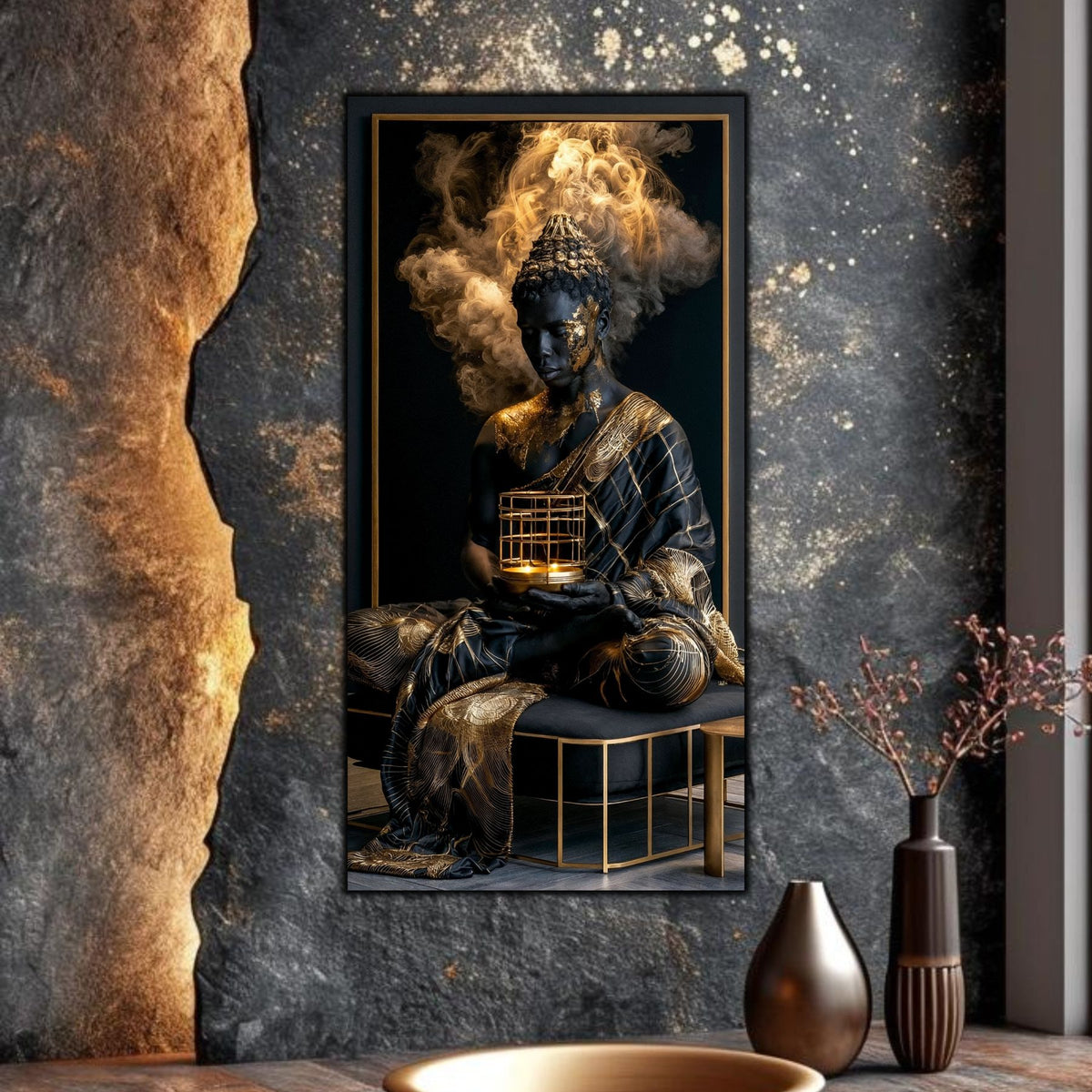 Tablou Abstract Modern – Paza candelei de aur