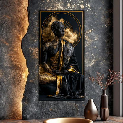 Tablou Abstract Modern – Paza cercurilor de aur