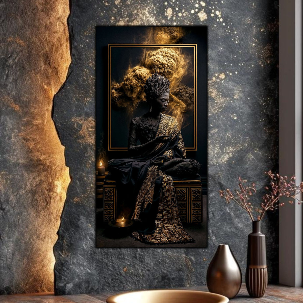 Tablou Abstract Modern – Paza flăcării de ambră