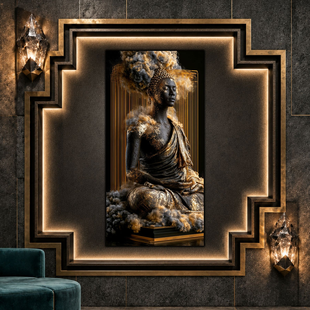 Tablou Abstract Modern – Paza coloanei de aur