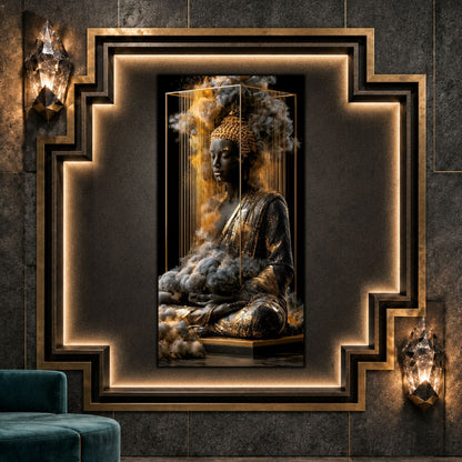 Tablou Abstract Modern – Paza ploii de aur