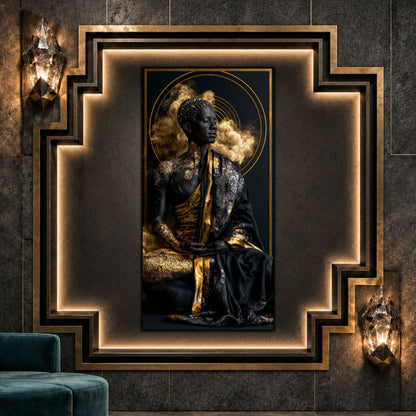 Tablou Abstract Modern – Paza cercurilor de aur