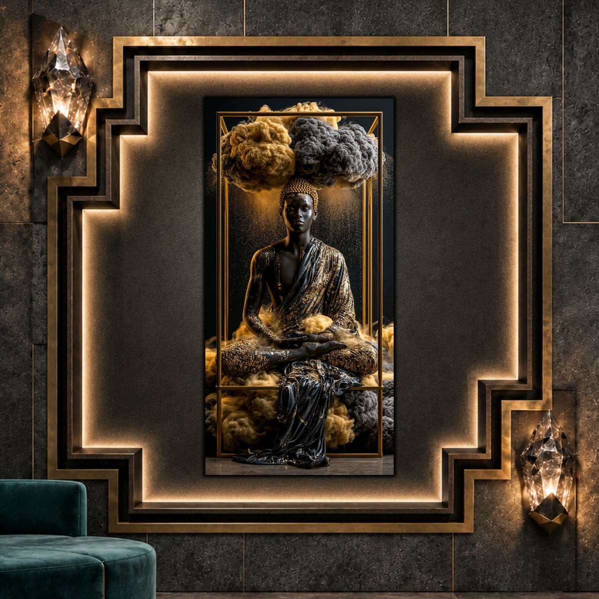 Tablou Abstract Modern – Paza sanctuarului de aur
