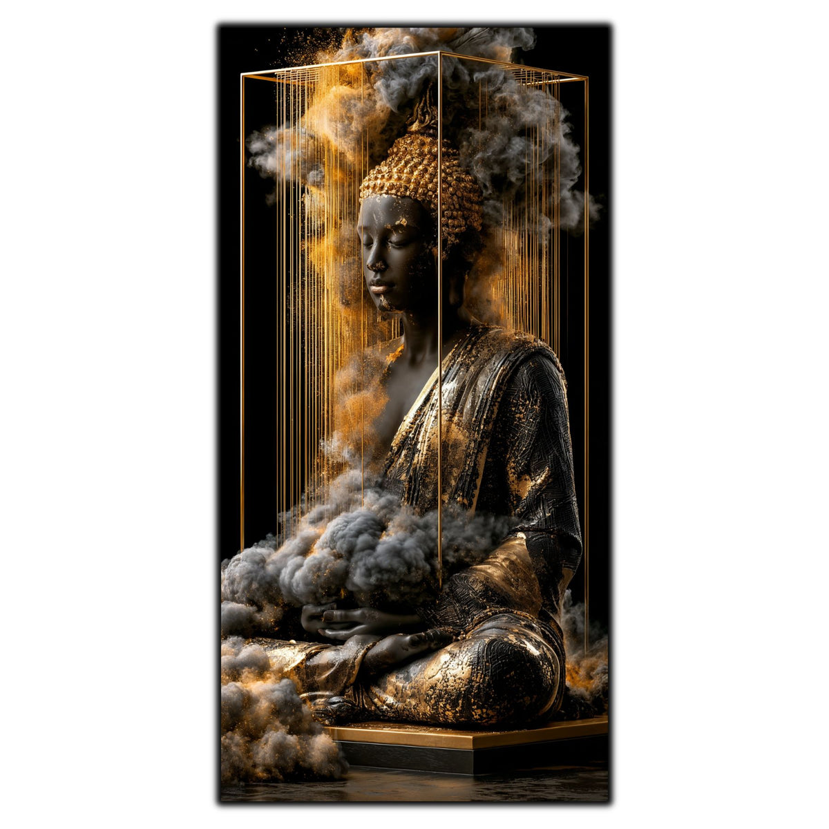 Tablou Abstract Modern – Paza ploii de aur