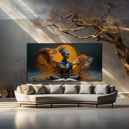 Tablou pentru living – Written in Gold | Sacred Stillness