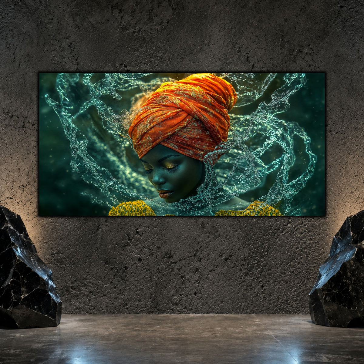 Tablou Portret Meditativ – Paza apelor de cristal