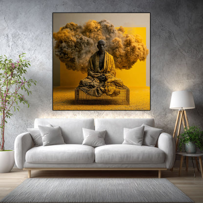 Tablou Abstract Modern – Paza pulberii de ambră