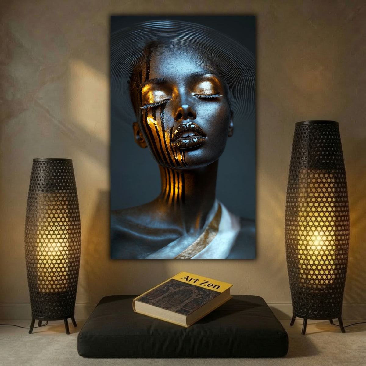 Tablou Living Elegant – Golden Current