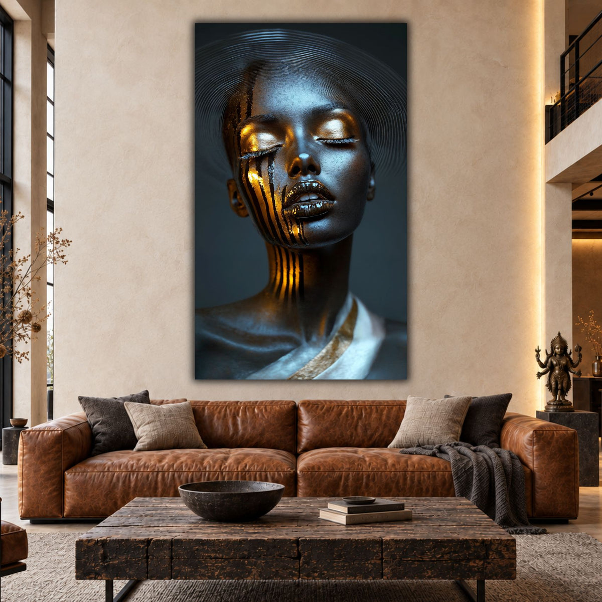 Tablou Living Elegant – Golden Current