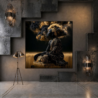 06Tablou Abstract Modern – Paza câmpului de aur