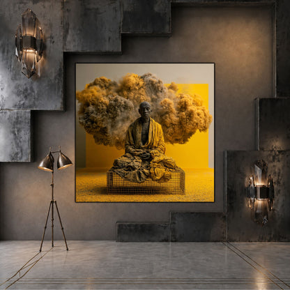Tablou Abstract Modern – Paza pulberii de ambră