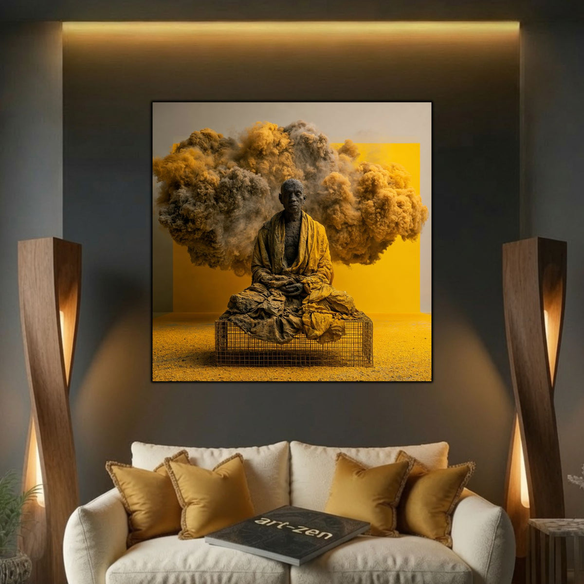Tablou Abstract Modern – Paza pulberii de ambră