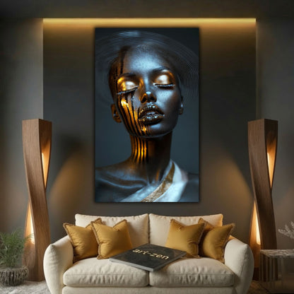 Tablou Living Elegant – Golden Current