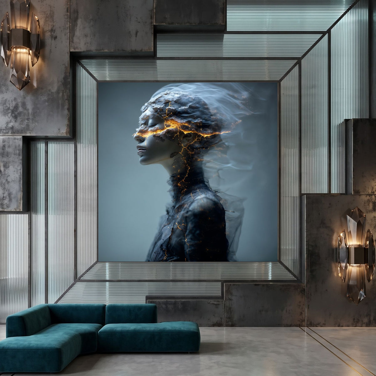 Tablou Living Modern – Conturul care se destramă