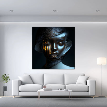 Dark White - Tablou Sticla Securizata - NO07