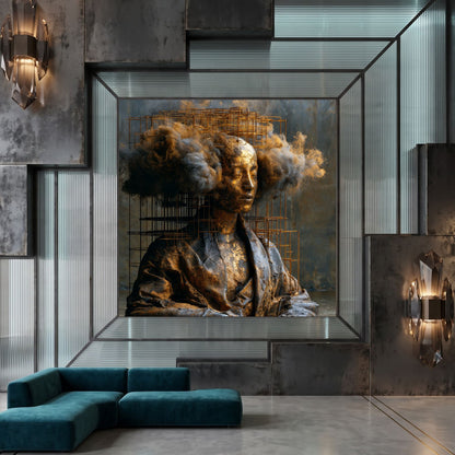 Tablou Abstract Modern – Paza gândului destrămat