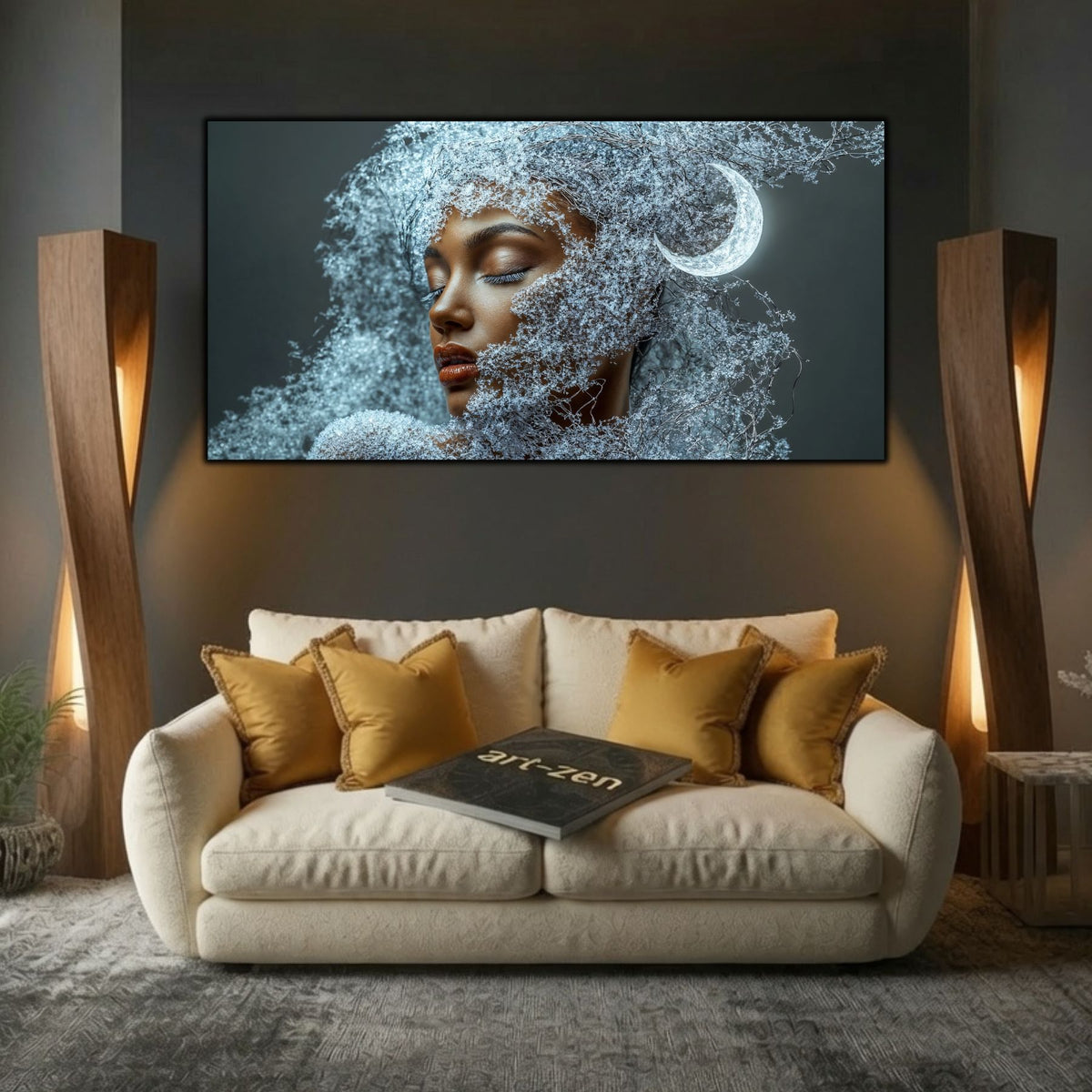 Tablou Decorativ Living Semiluna din Tăcere