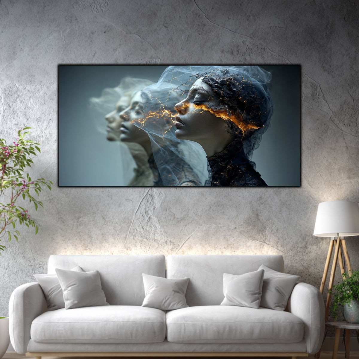 Tablou Living Modern – Vălurile arderii