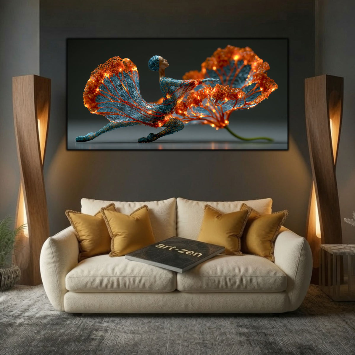 Tablou Abstract Living – Through the Red Garden