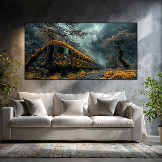 Tablou modern pentru sufragerie „The Orchard Line” – peisaj din The Long Way Home în amenajare interioară