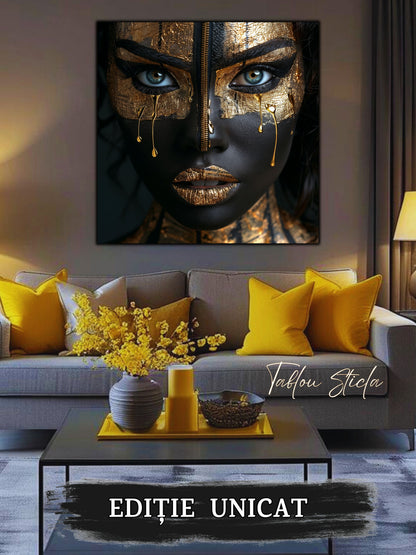 Tablou living elegant Fara Marturisire din sticla securizata 4mm - mockup detaliu 3