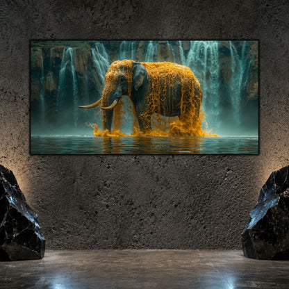 Tablou Peisaj Natură – Botezul din cascada de aur
