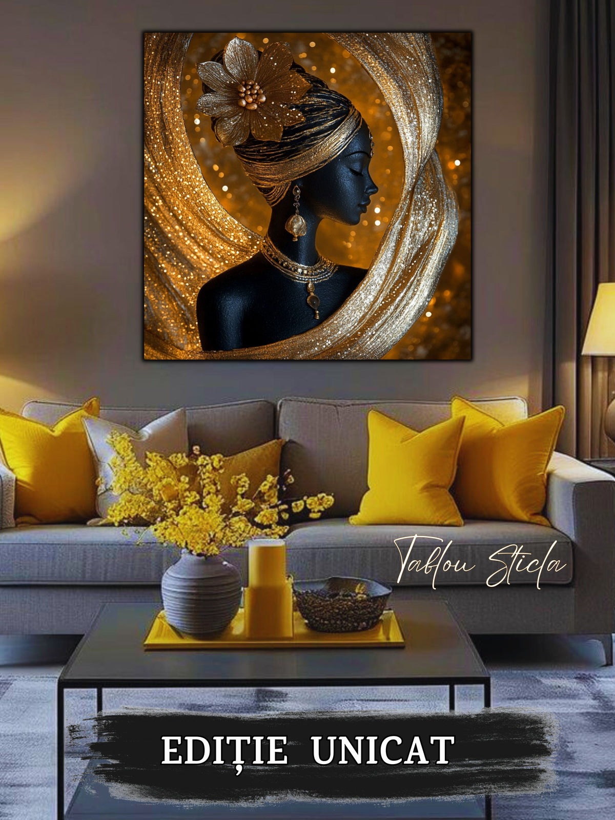 Tablou Sticla - Aurum Divinum - 01