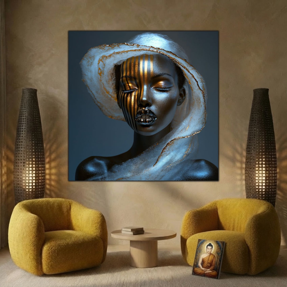 Tablou Elegant Sufragerie – Silver Embrace