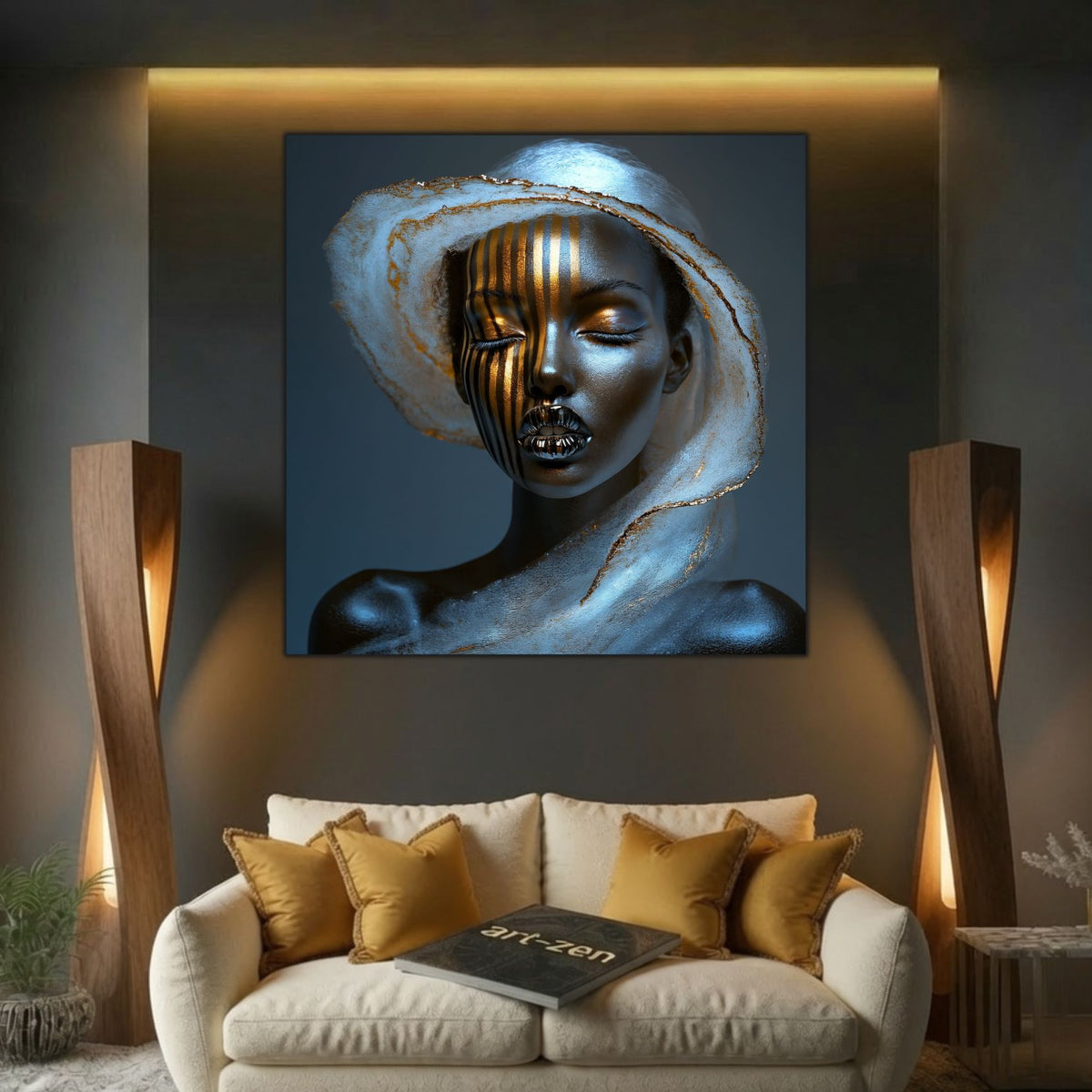 Tablou Elegant Sufragerie – Silver Embrace