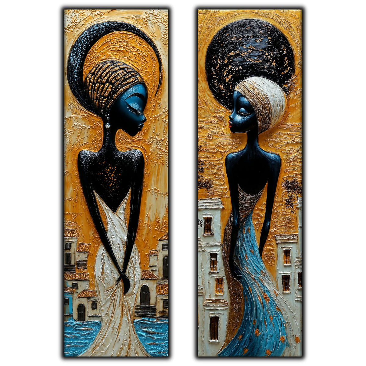 Set 2 Tablouri pt Decorul Modern al Livingului - Print UV pe Sticla - NO19